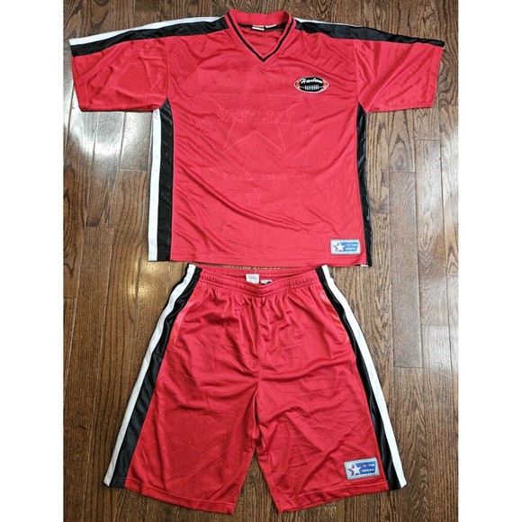 Harlem Street League Vintage 1996 Mens Outfit Red Size 2XL Jersey And Shorts 90s - Picture 1 of 16